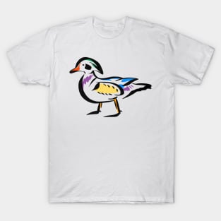 Wood Duck Colorful Cute T-Shirt